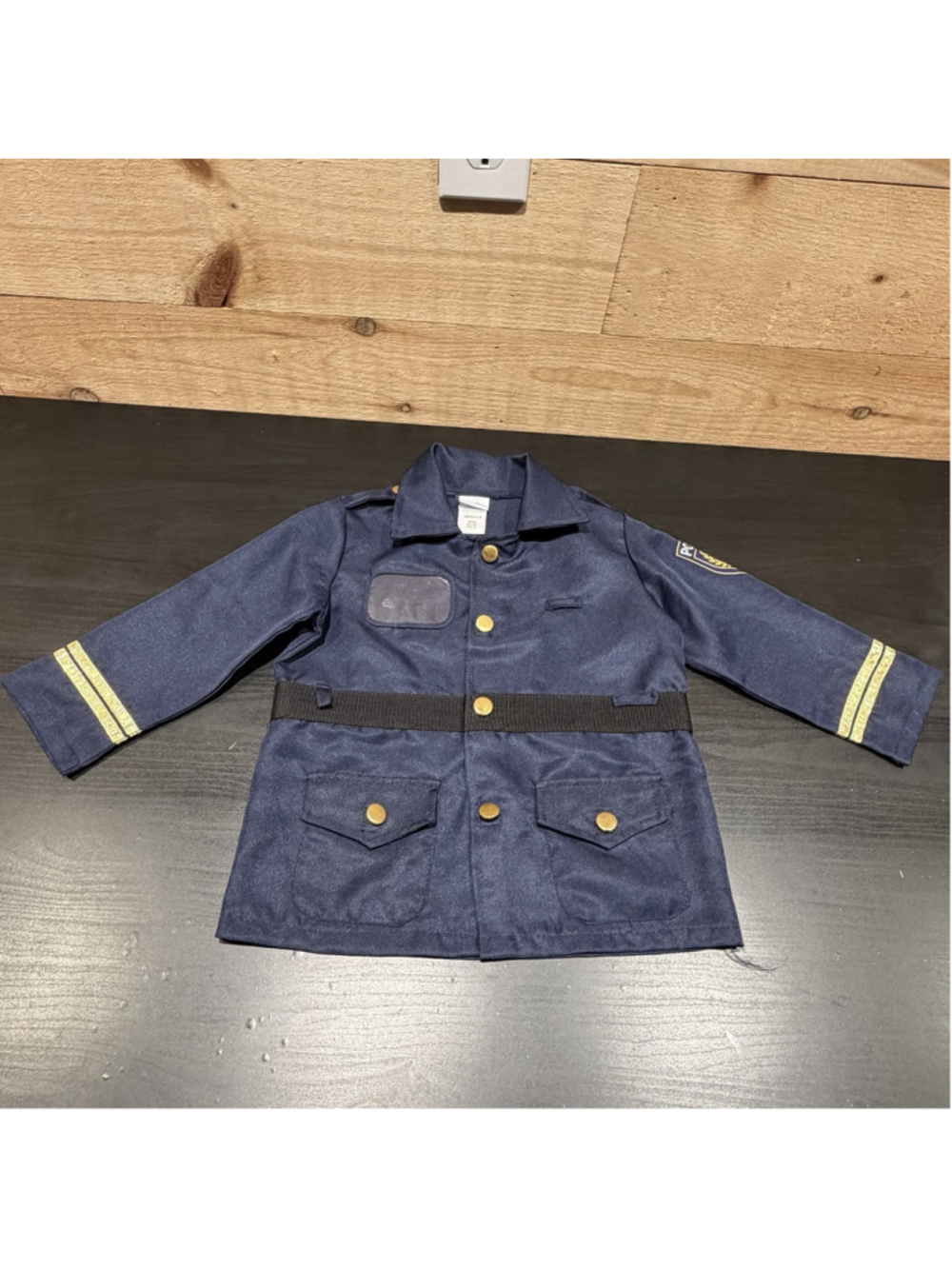 Police Officer Costume Kids Halloween Play Unisex Outfit Uniform Shirt Size 5/6